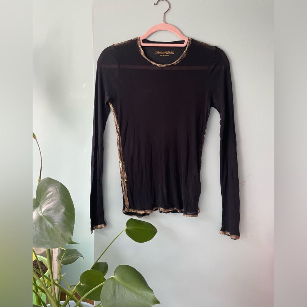 Zadig & Voltaire Willy Foil Long Sleeve Top
Size XS - Picture 2 of 11